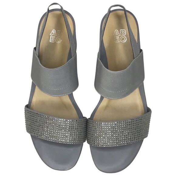 Abeo NWOT Kirby Gray Sandals 8 N - Picture 1 of 11